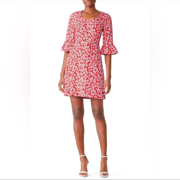 Draper James Floral Bell Sleeve Dress NWT Size 4 - Picture 2 of 8